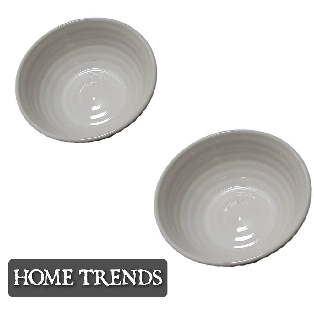White Dining Bowls Set. 2 Pieces